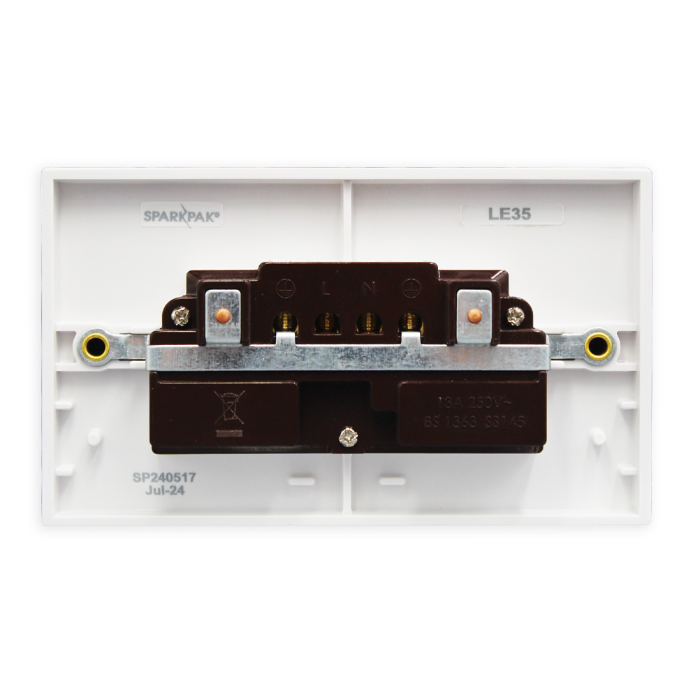 13A Twin Socket Flush